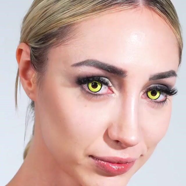 Yellow Manson Halloween Contacts By Softlens - Gothika.com